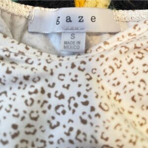 Gaze Leopard Print Crop Top - Brown and Cream